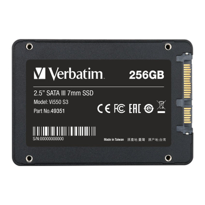 Внатрешен SSD Verbatim Vi550 S3, 256GB, 2.5\", SATA III