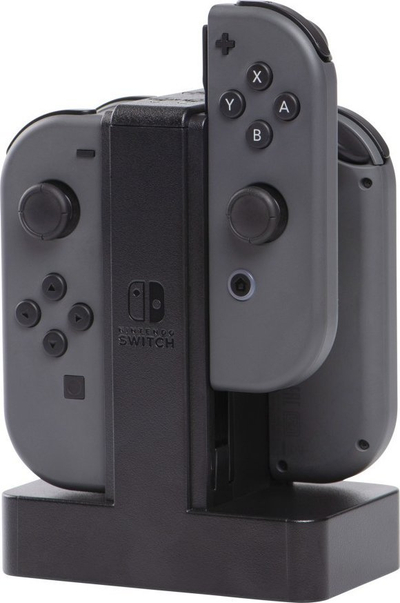 Karikues PowerA për kontrollorët Joy-Con, mbajtëse me shumë vende, i zi