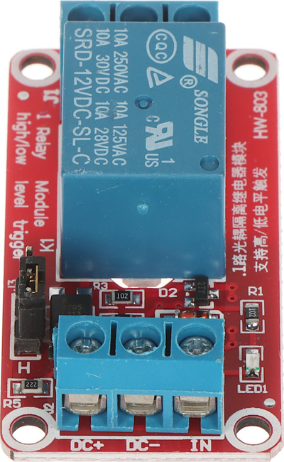 Modul rele PK-551, 12V DC, 10A, i gjelbër