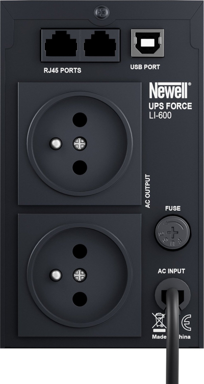 UPS Newell Force LI-600, 600VA 360W, me ekran LCD, ngjyrë e zezë
