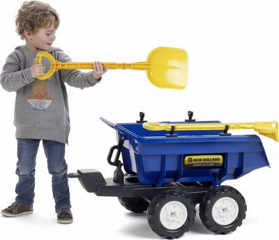 Traktor me pedale Falk New Holland, blu