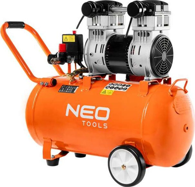 Kompresor pa vaj NEO Tools 12K022, 50L, 1150W, portokalli