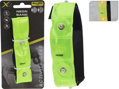 Shirit sigurie me drita LED XQ Max Neon, 4 LED, neon i verdhë