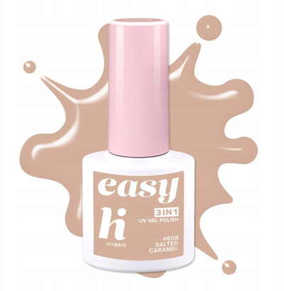 Llak gjeli Hi Hybrid Easy 3in1, semi permanent, 608 Salted Caramel, ngjyrë karamel