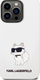 Mbështjellës telefoni Karl Lagerfeld KLHCP14XSNCHBCH, për iPhone 14 Pro Max, silikon, i bardhë