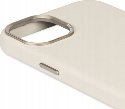 Mbrojtëse telefoni Decoded Leather Back Cover për iPhone 15, MagSafe, bezhë