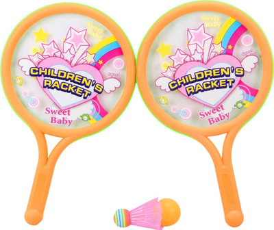 Set raketash për kalamaj Trifox Palette, 2 raketa plastike, me top badminton, shumëngjyrësh