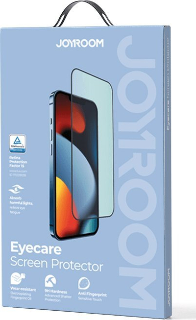 Xham mbrojtës Joyroom Knight JR-G03 për iPhone 14 Plus, Anti Blue Light, kornizë jeshile