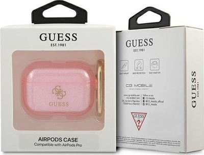 Навлака Guess GUAPUCG4GP за AirPods Pro, Glitter Collection, TPU, розова