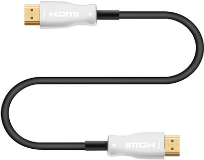 Kabllo optike PremiumCord High Speed ​​me Ether. 4K@60Hz, 15m, M/M, e zezë
