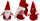 Figurë dekorative Saska Christmas Santa, 25cm, me thes dhuratash, e kuqe