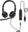Kufje Axtel V28-35UCD stereo për punë, me mikrofon, USB dhe 3.5 mm, të zeza