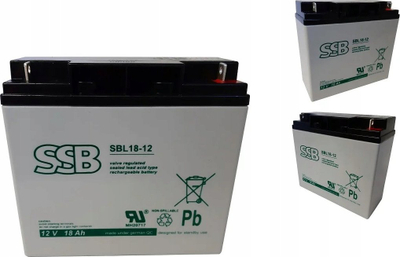 Bateri SSB SBL, 18Ah, 12V, e zezë