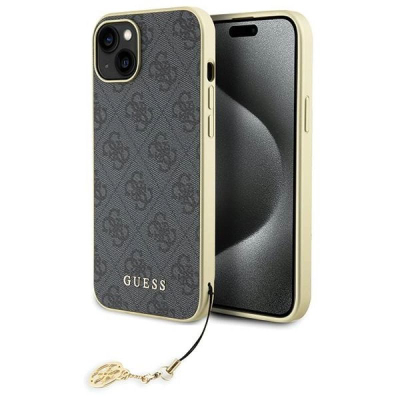 Маска за телефон Guess GUHCP15MGF4GGR, iPhone 15 Plus 6.7", серија 4G Charms, сива