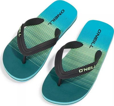 Sandale plazhi për kalamaj O'Neill Profile Graphic Jr, flip-flop, jeshile me të zezë