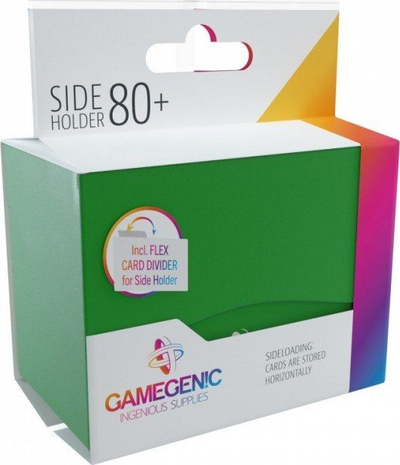 Kuti letra lojërash Gamegenic Side Holder 80+, 80 letra, e gjelbër