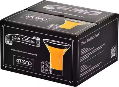 Set gotash kokteji Krosno Shake N°2 Martini, 150 ml, x4, transparente