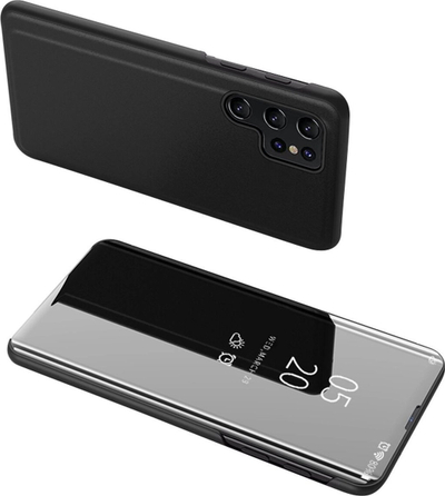 Kapak telefoni Clear Sleeve për Samsung Galaxy A05s, flip cover, i zi
