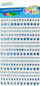Ornamente vetëngjitëse Blue Crystals, set 18 copë, kristale blu për zbukurim