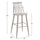 Stol Vanessa i lartë PP & dru metalik gri 47×48,5×107 cm (HM8459.20), gri