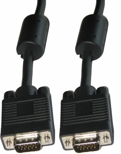 Kabllo VGA KPO3710-10, D-Sub në D-Sub, 10m, i zi