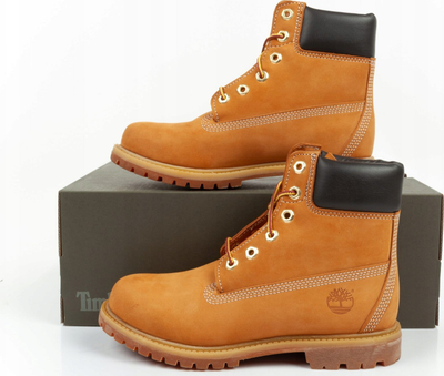 Чизми Timberland 6 Inch Leather, нубук кожа, боја wheat