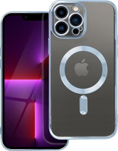 Магнетна заштитна маска Electro Mag за iPhone 13 Pro Max, силиконска, со MagSafe, транспарентна