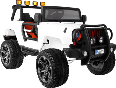 Makine elektrike lodër Ramiz Jeep Monster, off road, për kalamoj, e bardhë