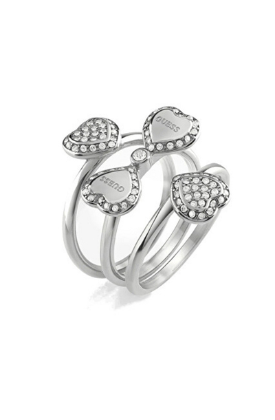 Unazë Guess Fine Heart Triple Lucky Ring JUBR01428JWRH, 54 cm