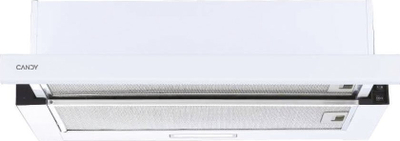 Kapak aspirimi Candy CBT625/2W/1, i integrum, me LED, i bardhë