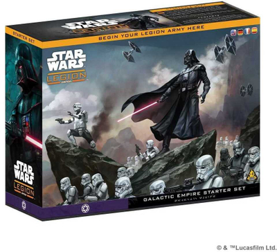 Lojë me miniatura Asmodee Star Wars Legion, Galactic Empire Starter Set, për moshat 14+