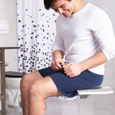Stol banjoje RIDDER Trendy, akril, mban deri 110 kg, transparent