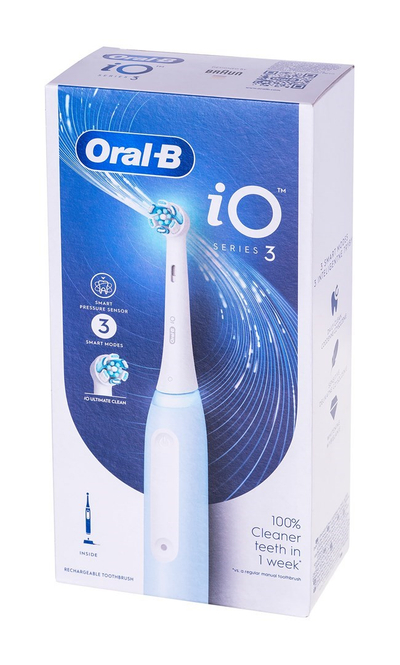 Furçë dhëmbësh elektrike Oral-B iO Series 3, 3 modalitete, me sensor presioni, blu