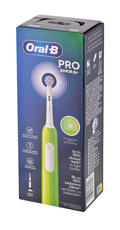 Furçë dhëmbësh elektrike Oral-B Junior Pro, për fëmijë 6+, jeshile