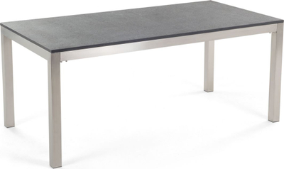 Set kopshti Beliani Grosseto, tavolinë graniti, 6 karrige tekstil, gri bezhë