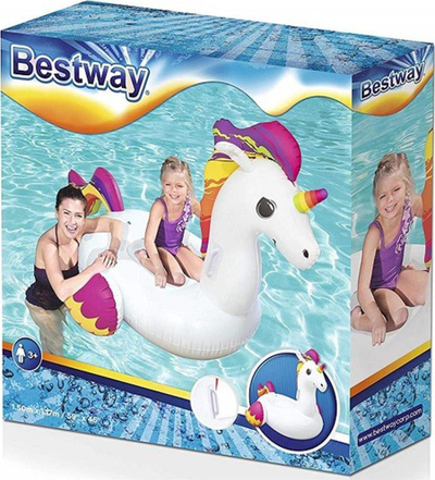 Gomë për not Bestway Huge Unicorn, 150x117cm, e bardhë / rozë