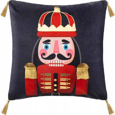 Jastëk dekor Atmosphera Nutcracker, 40x40cm, poliester, shumëngjyrësh