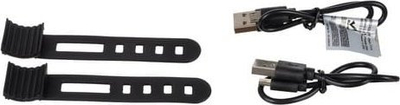 Dritë e përparme biçiklete LED, USB i rikarikueshëm, rezistente ndaj ujit, e zezë