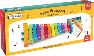 Lodër muzikore Svoora The Musician, metallofon druri me 12 nota, me guiro, shumëngjyrësh