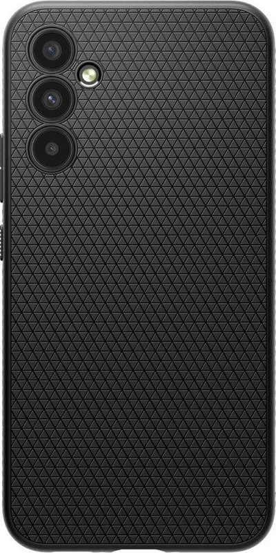 Mbulesë telefoni Spigen Liquid Air Armor për Galaxy A34 5G, gomë e butë, matte, e zezë