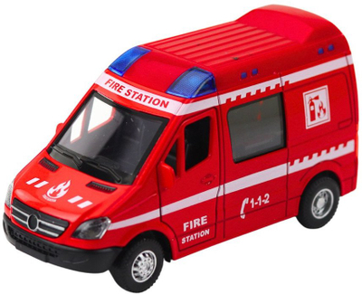 Kamion zjarrfikse lodër Fire Truck, 1:32, me dritë edhe zë, i kuq