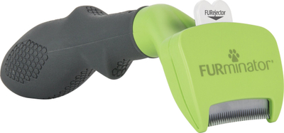 Четка FURminator за кучиња со кратка козина, Small, за кучиња 4.5–9 kg, зелена