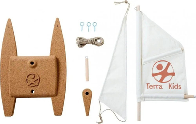 Set për ndërtim varke katamaran HABA Terra Kids 306315, lodër që lundron, për kalamaj