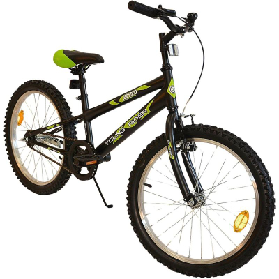 Biçikletë për kalamaj Enero Young Rider 20", çelik, fren V-Brake, e zezë me jeshile