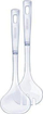 Set lugë sallate Leifheit Comfortline, plastikë cilësore, 2 copë, i bardhë