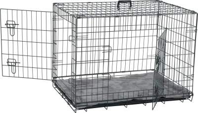 Kafaz për qen Zolux Nomad 2in1 S, me tapet, 61x46x51cm, metalik