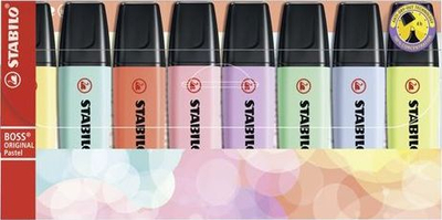Marker Stabilo Boss, 8 ngjyra