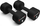 Doreza çeliku Polurethane HMS HPT05, set 2 copë, e zezë