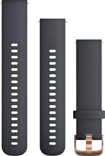 Rrip ore Garmin Silicone Quick Release 20mm, silikoni, navy blue rose gold
