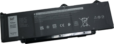 Bateri laptopi BTI 6CVCT, 42Wh, 3 qeliza, shkon me Dell Latitude Precision, e zezë